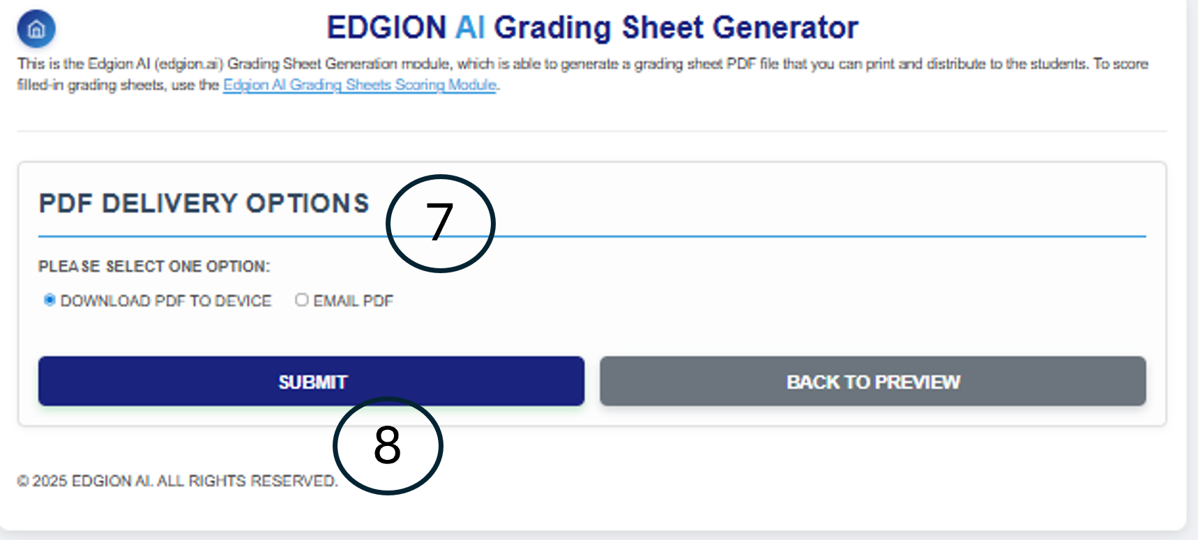 PDF Delivery Options